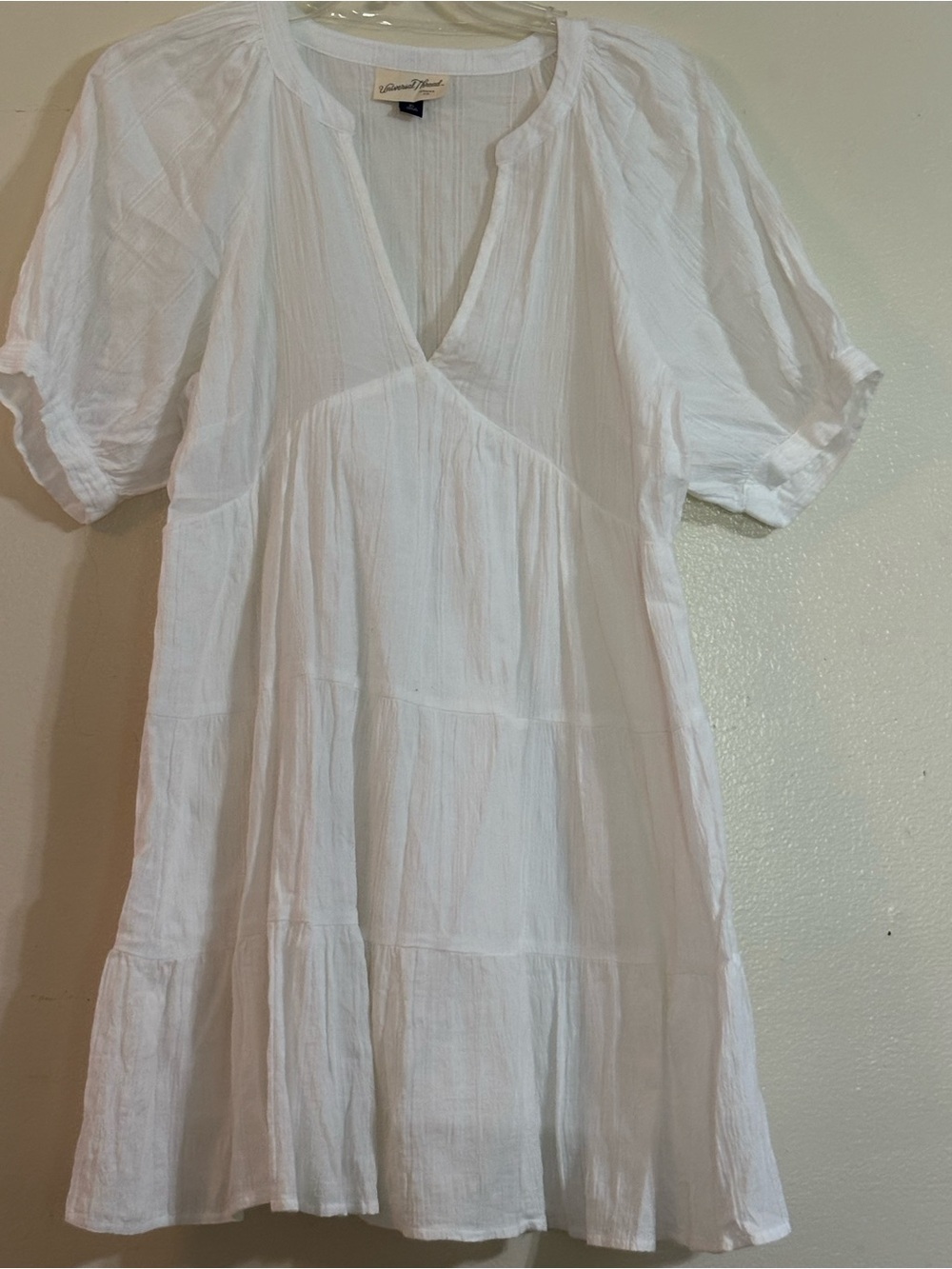 Universal Thread White tiered Dress Puff elbow Sleeve XS -S Retails $40